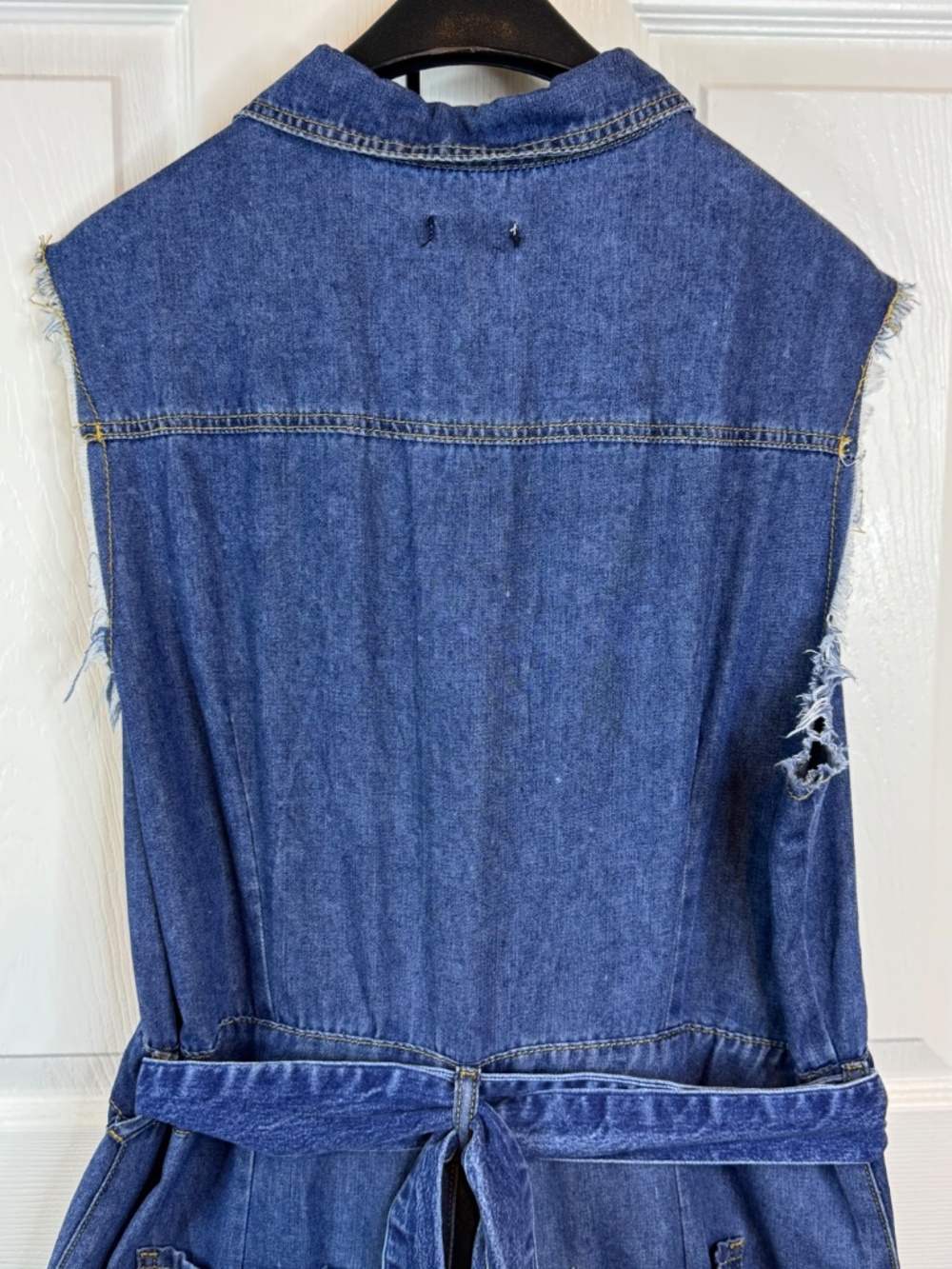 Dark Denim Mini Hi-Low Dress Size L - Picture 7 of 10